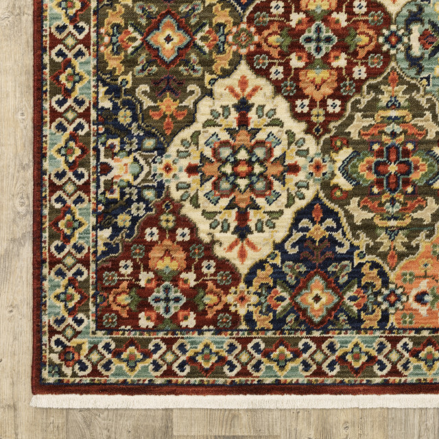 Lizbeth Oriental Panel Fringed Indoor Area Rug, 2'6