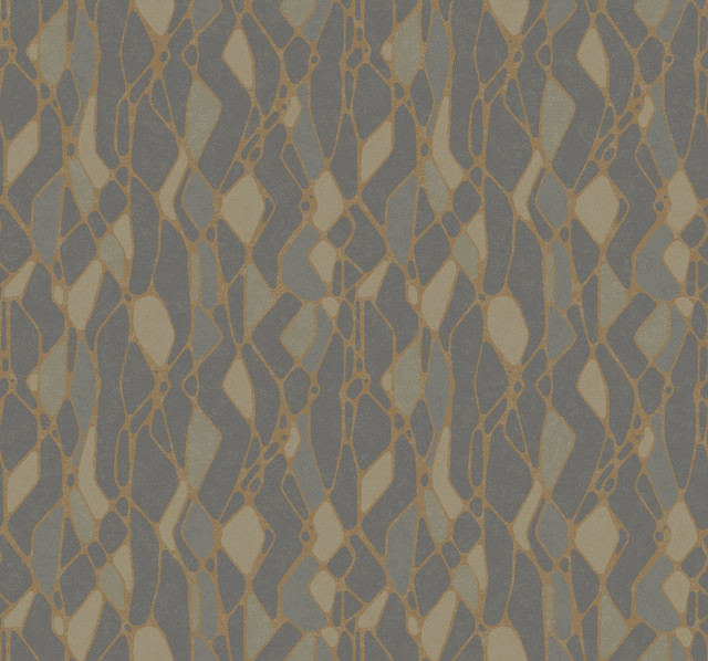 York Wallcoverings NA0511 Stained Glass Wallpaper Dark Grey
