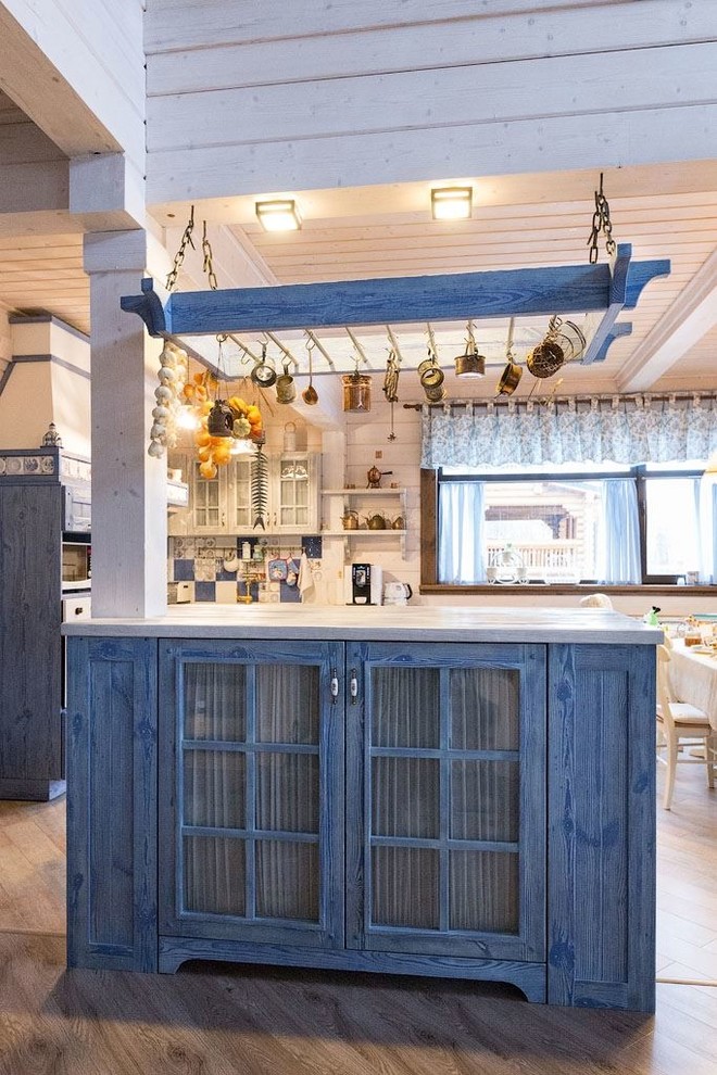 Проект деревянного дома из клееного бруса в стиле прованс