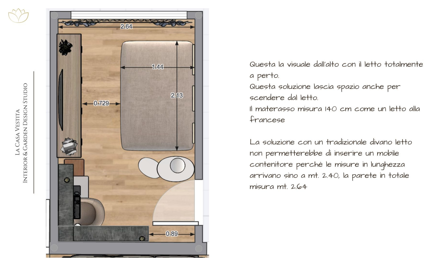 Studio e stanza per gli ospiti
