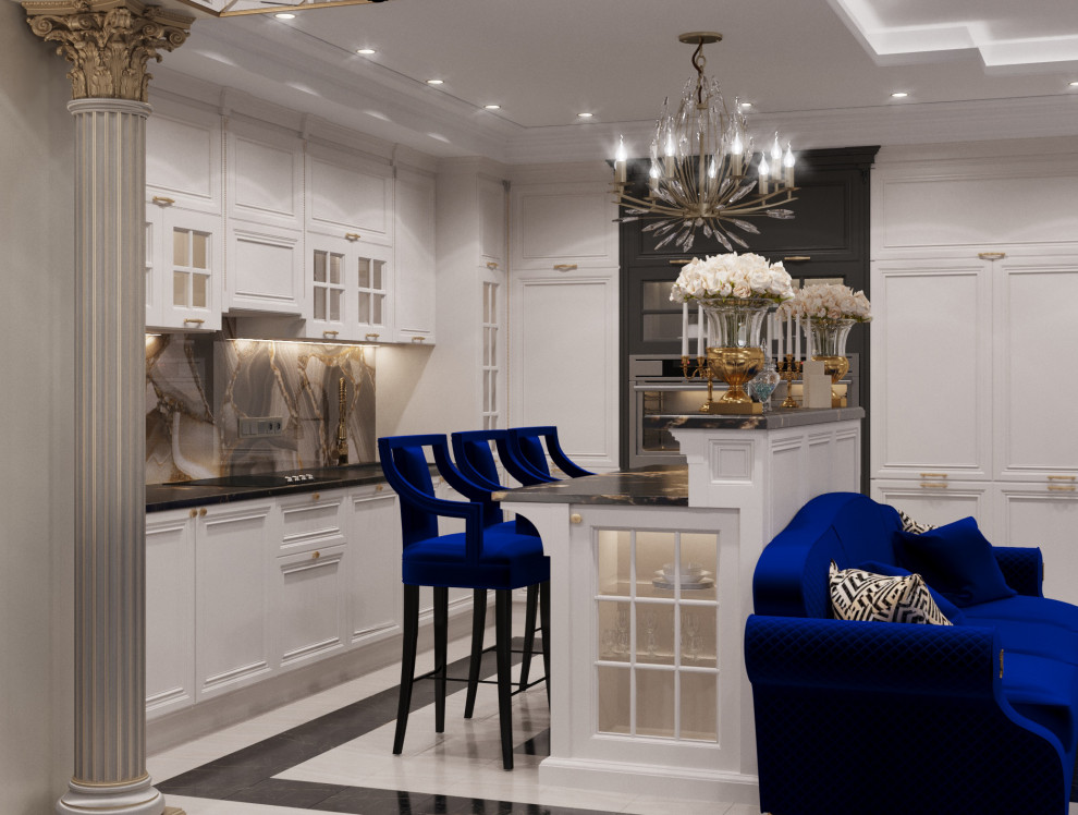 Визуализация кухни-гостиной.