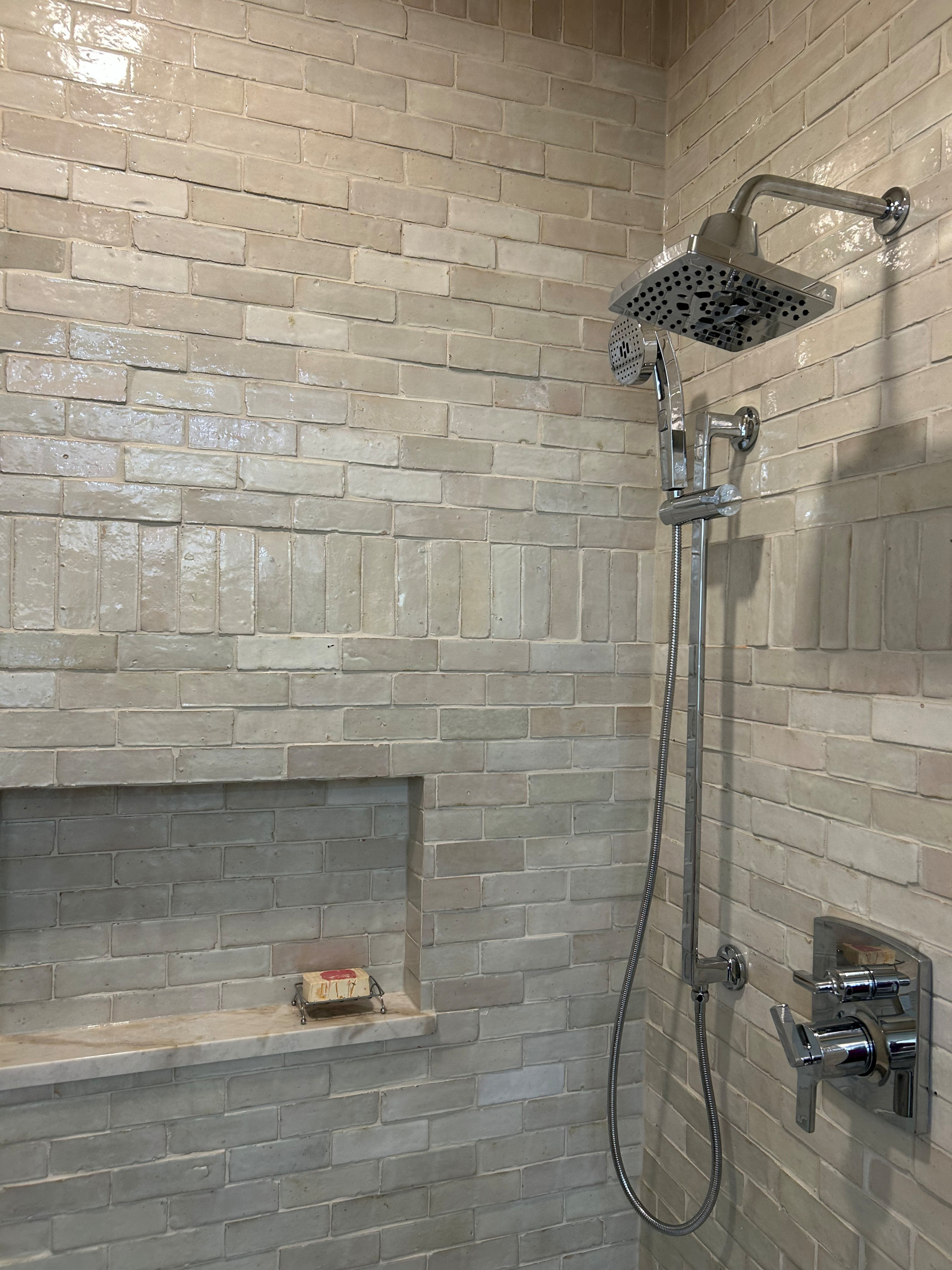 Neutral Mediterranean Bathroom