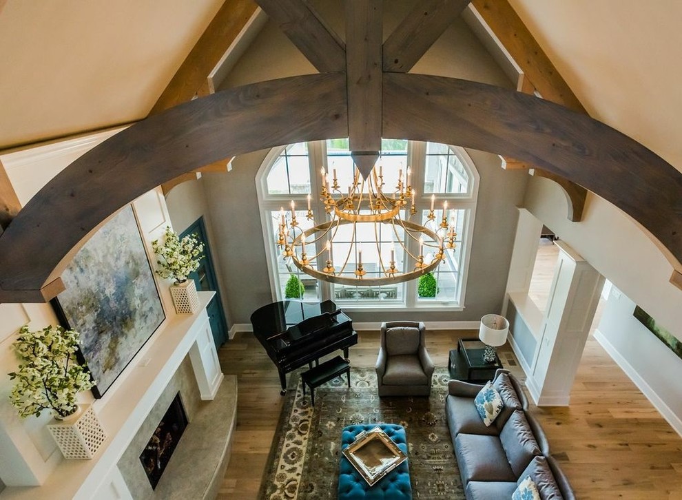 Inspiration for a large traditional family room in Boise.