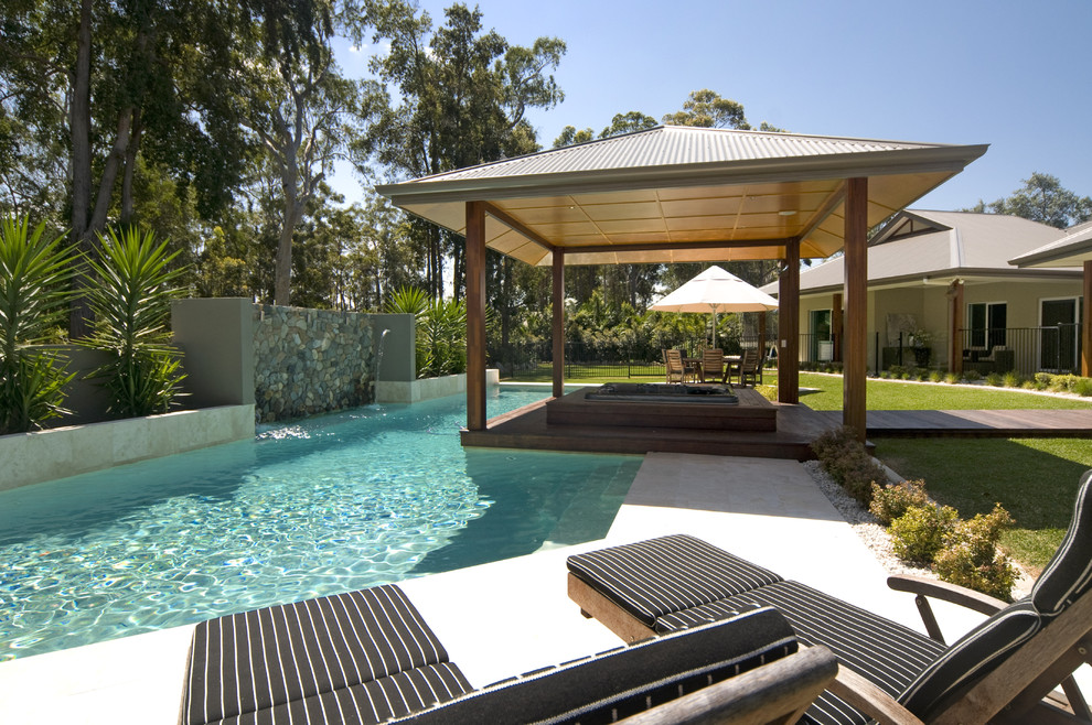 Photo of a modern pool in Sunshine Coast.