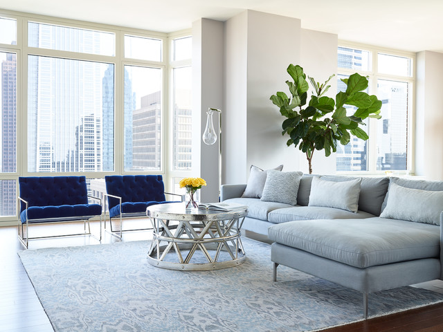 Rittenhouse Square Modern trendy-dagligstue