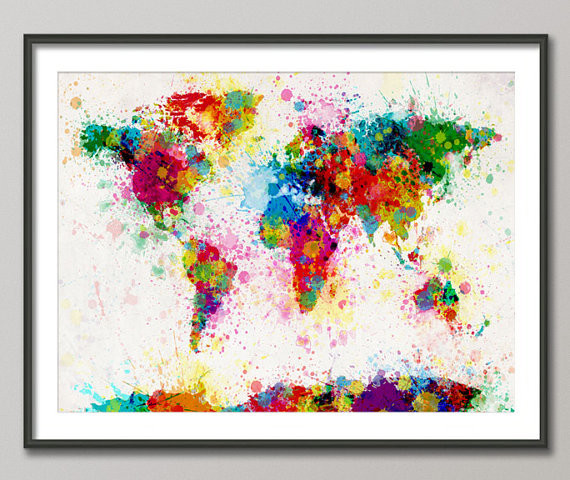 Paint Splashes Map Of The World Map By Art Pause