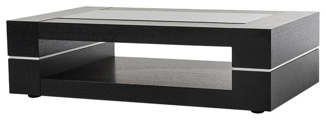 Modrest Mesa Modern Black Oak Coffee Table Contemporary Modrest Mesa Modern Black Oak Coffee Table