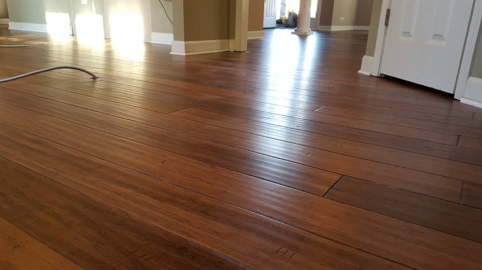 6 inch carbonized stranded bamboo nailed and glued