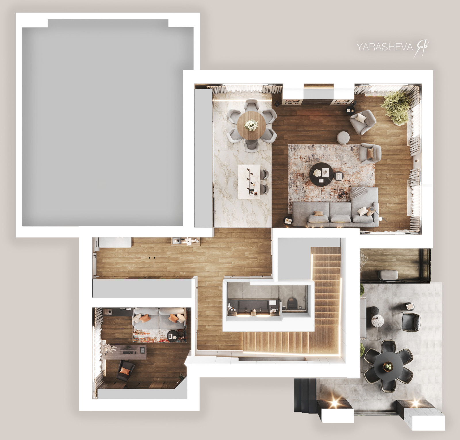 Загородный дом в КП Хюгге Хаус 380 м кв.