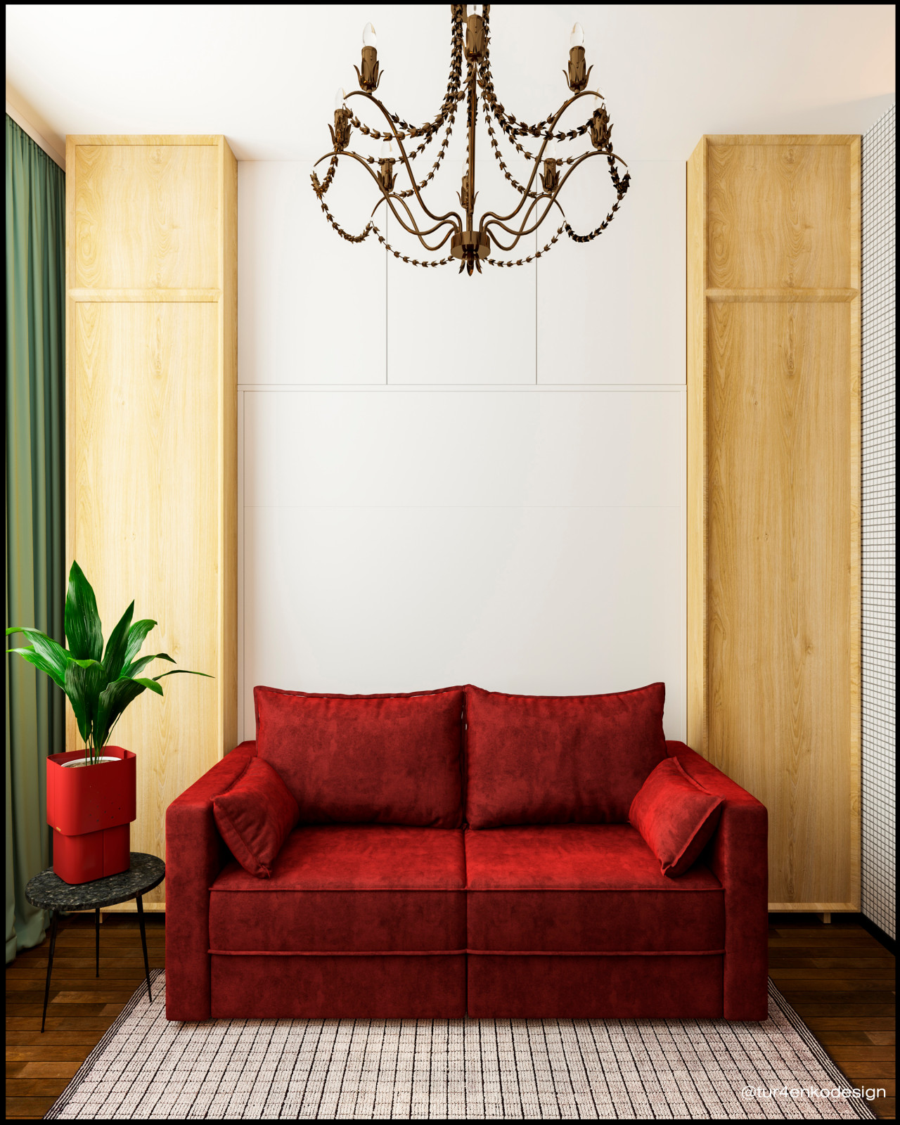 Дизайн маленькой квартиры студии 21 м2 в ЖК "Символ"