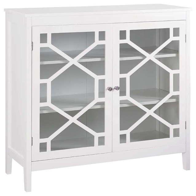 Linon Betty Large Cabinet In White Transitional Accent Chests