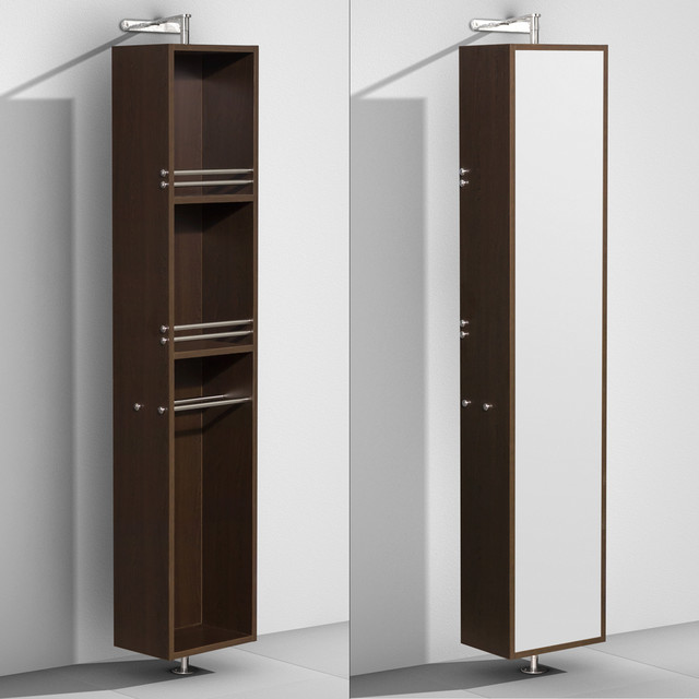 Amare 360 Degree Rotating Floor Cabinet, Bathroom Revolving Mirror With Storage Behind