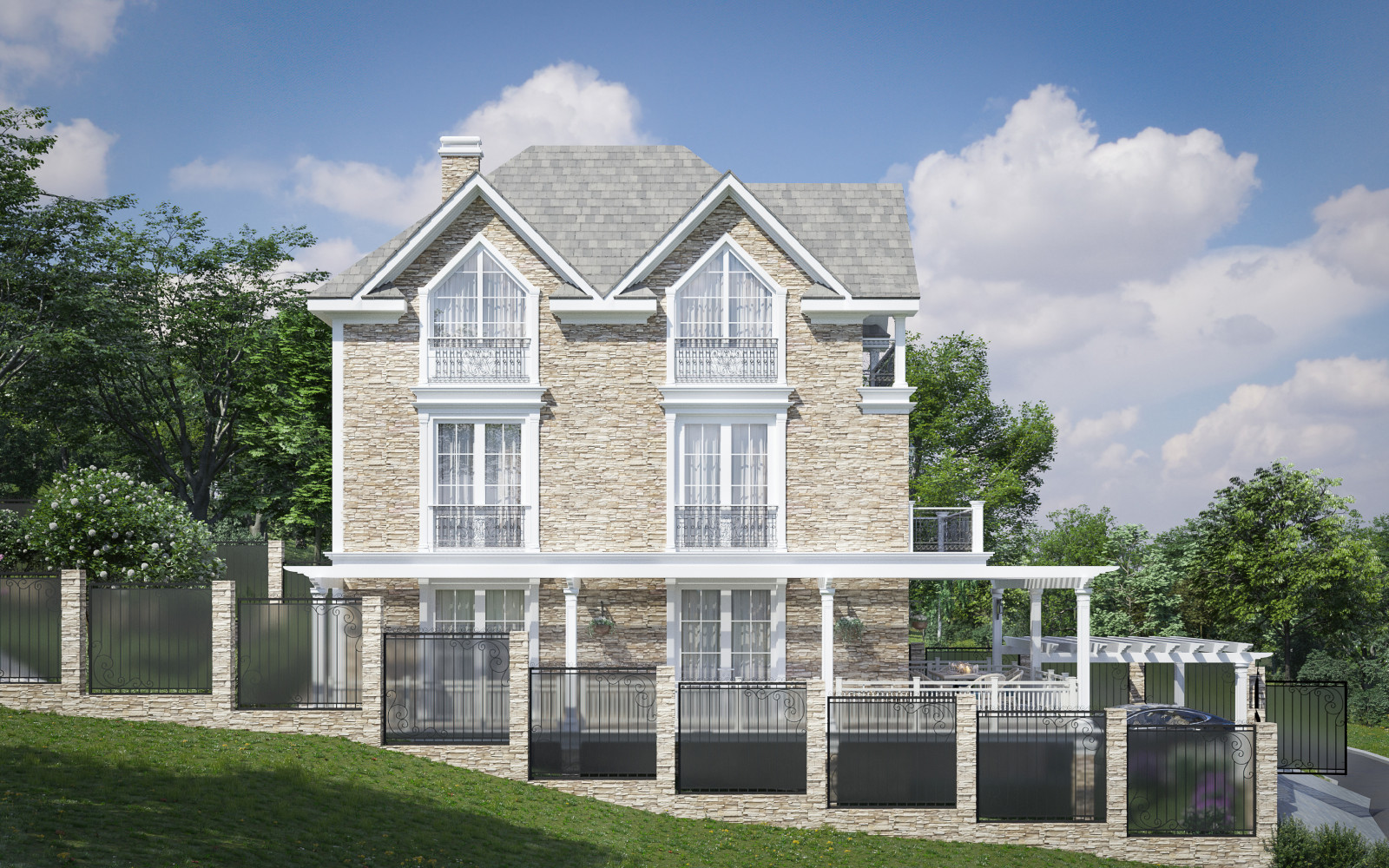 Каркасный домик