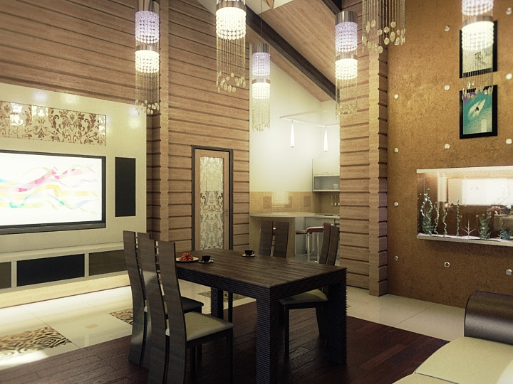 Проект интерьеров дома из бруса