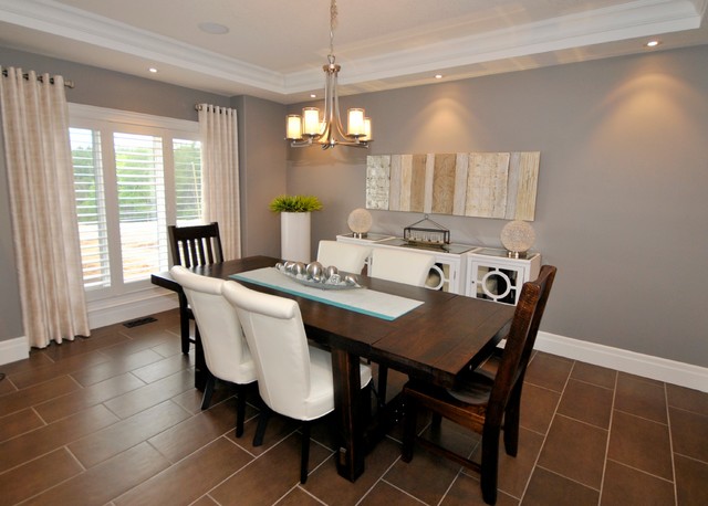 Custom Homes contemporaneo-comedor