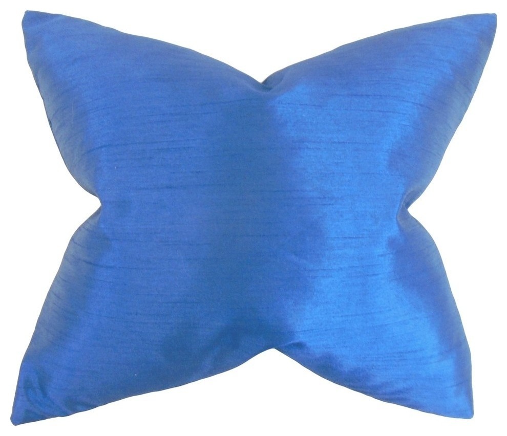 The Pillow Collection Klee Solid Throw Pillow Cover Apple