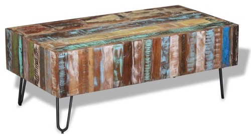 vidaXL Solid Reclaimed Wood Coffee Table Living Room Side End Accent Table