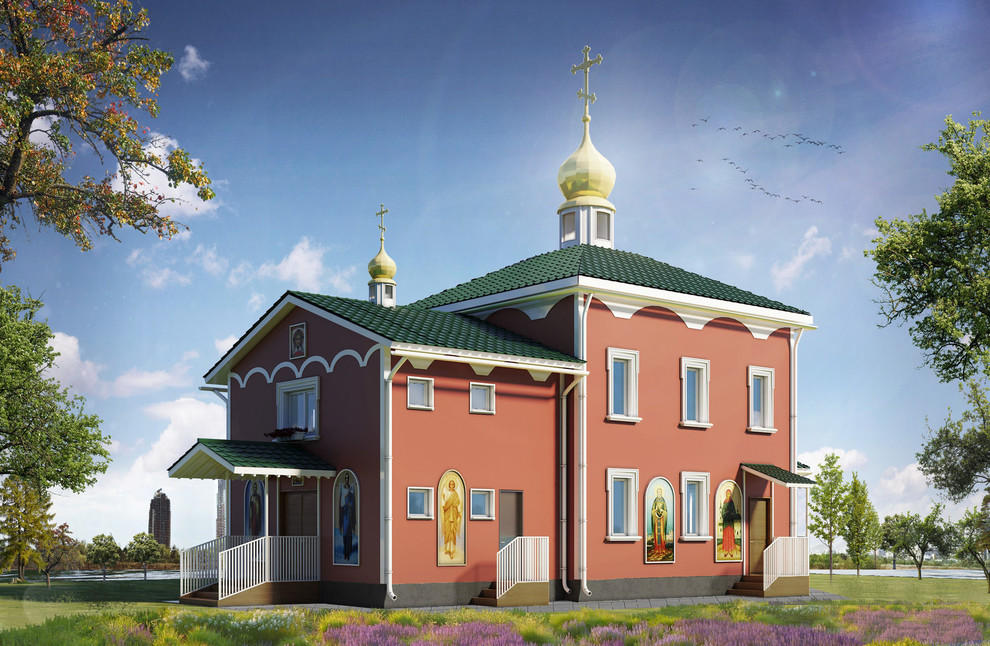 Небольшой храм под Санкт-Петербургом