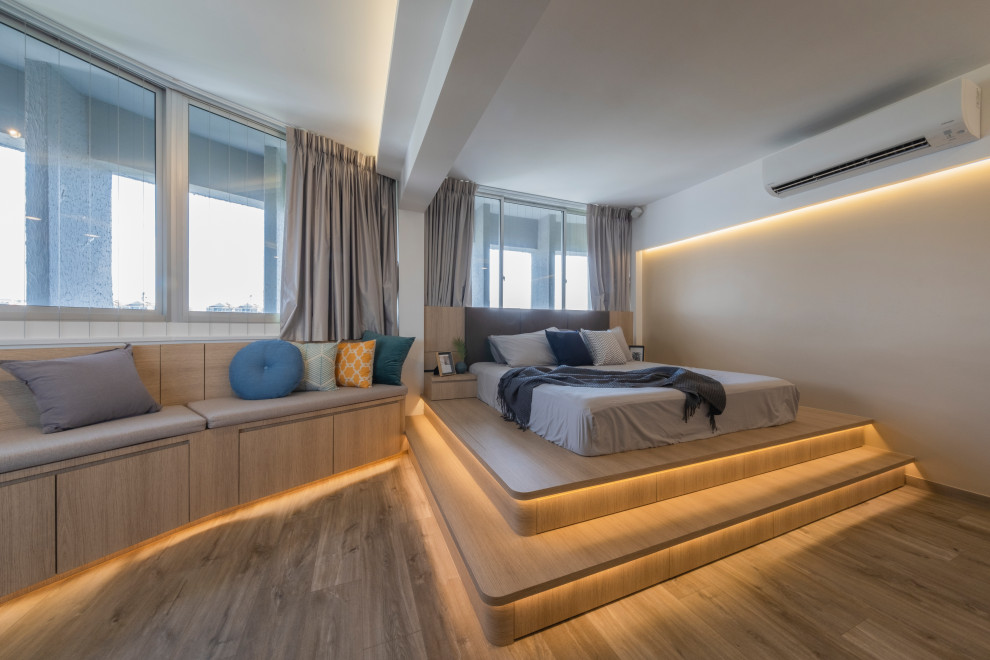 Modern bedroom in Singapore.