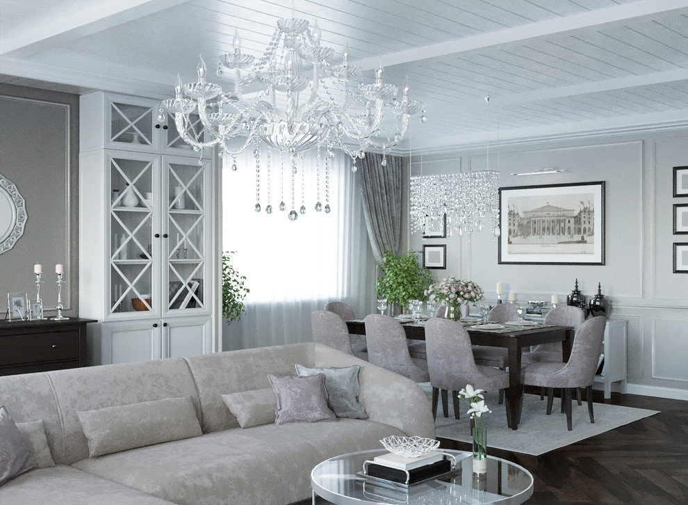 Дизайн интерьера гостиной в пос. Ямное, Воронежская область