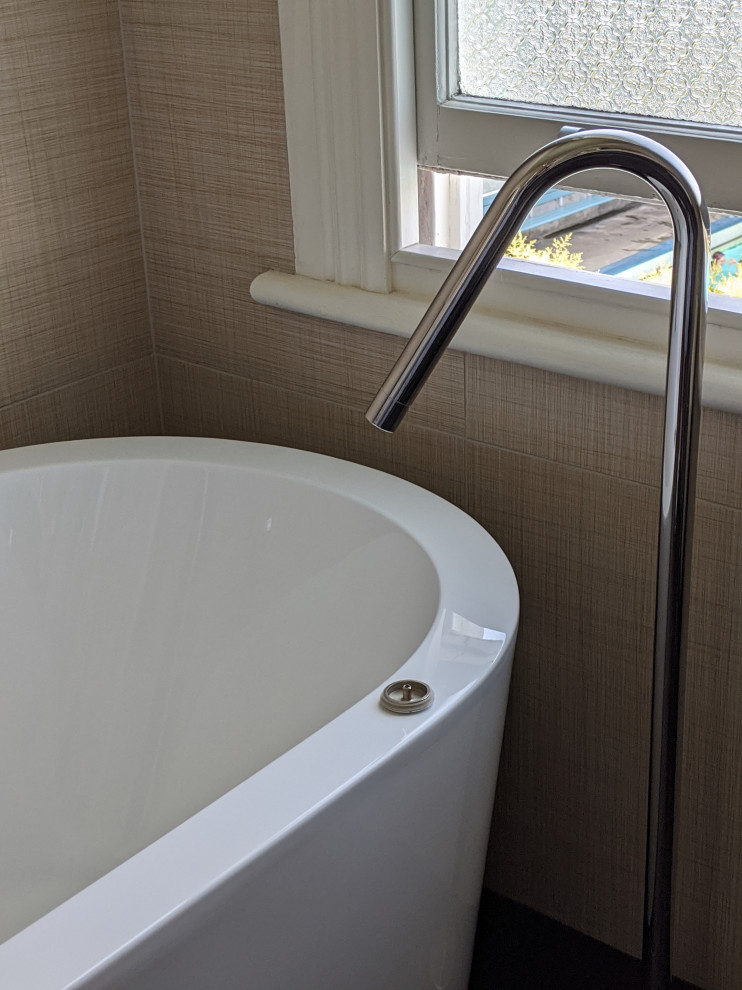 White and Black Bathroom