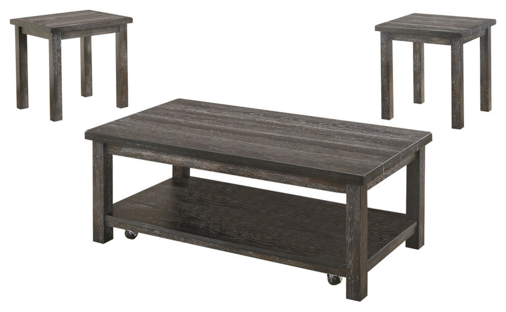 Nicki 3 Piece Living Room Coffee Set Transitional Table Nicki 3 Piece Living Room Coffee Set