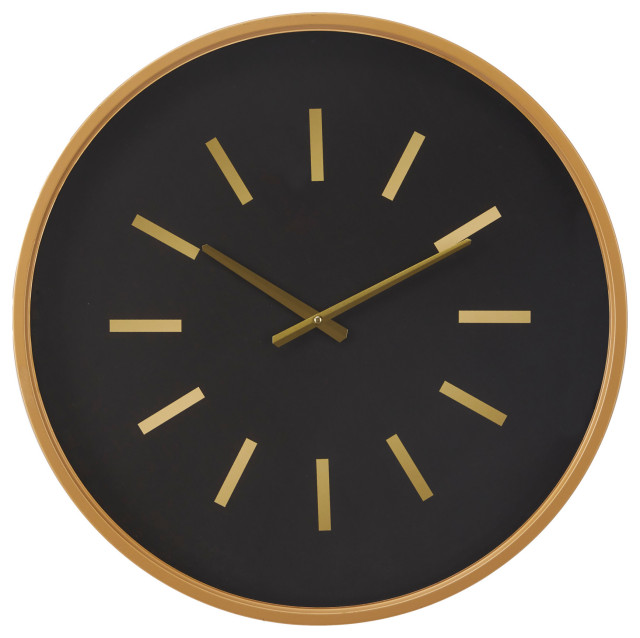 Modern Black Metal Wall Clock 561618 Contemporary Wall Clocks by
