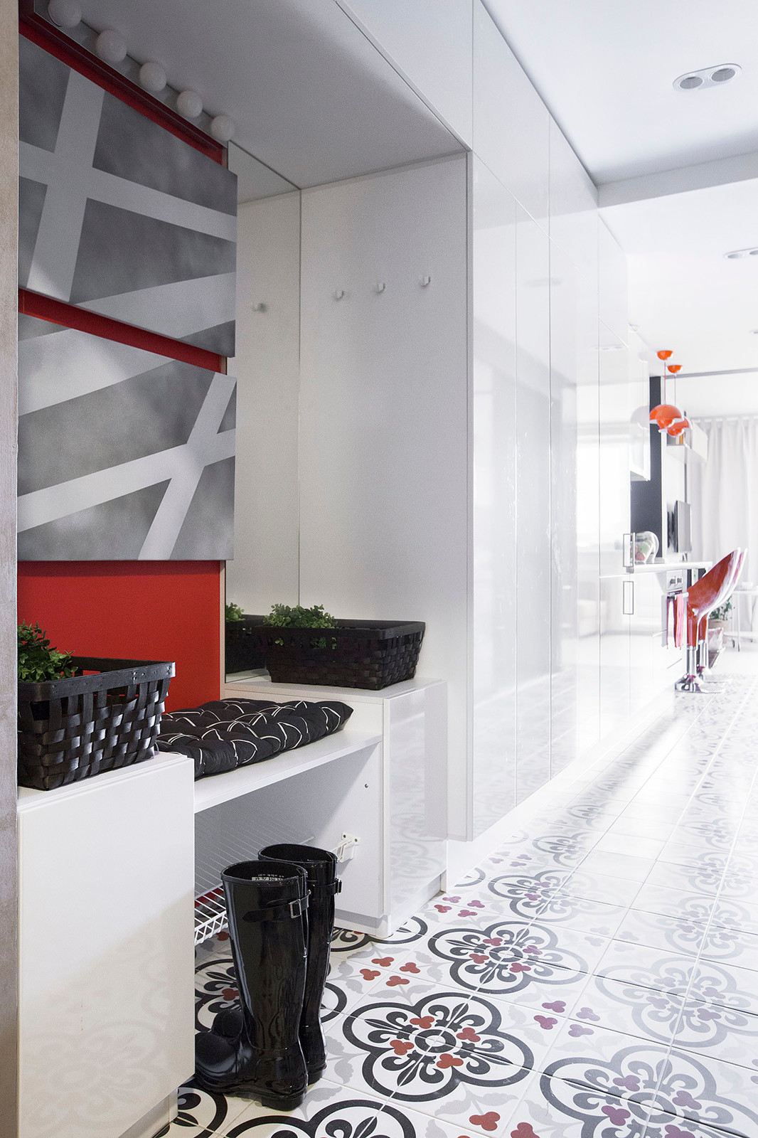 35: кухня в коридоре и спальня в нише