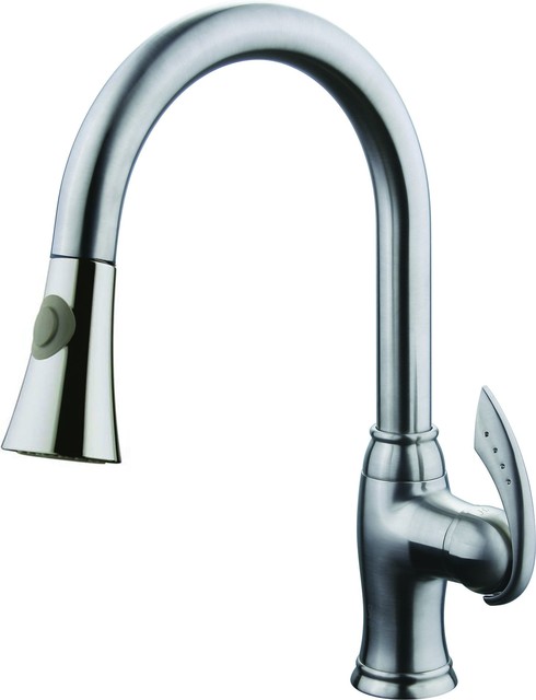 Yosemite Home Single Handle Faucet, Pull-out Sprayer, Nickel, YP28CKPO-BN