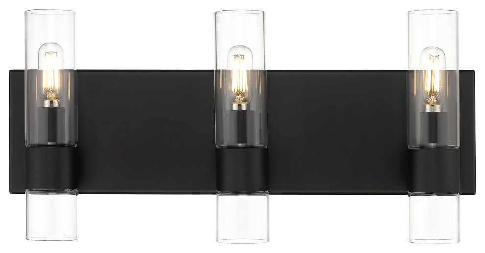OVE Decors Bruce III 3Light LED Vanity Light Black Bulbs Included