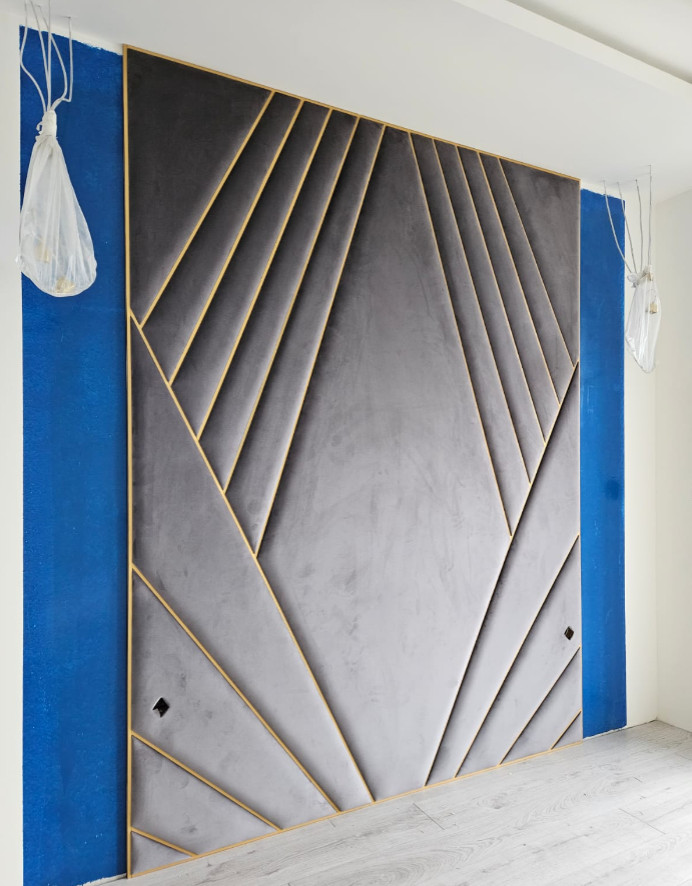 Мягкие стеновые панели в спальне