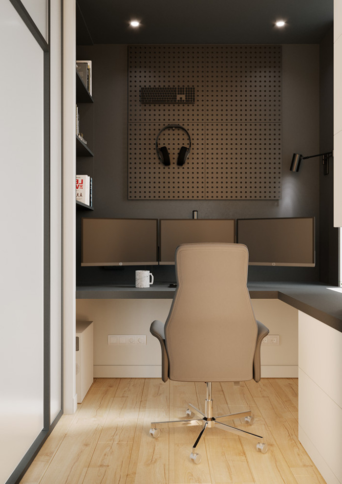 Евро однокомнатная квартира с яркими акцентами в ЖК Атмосфера