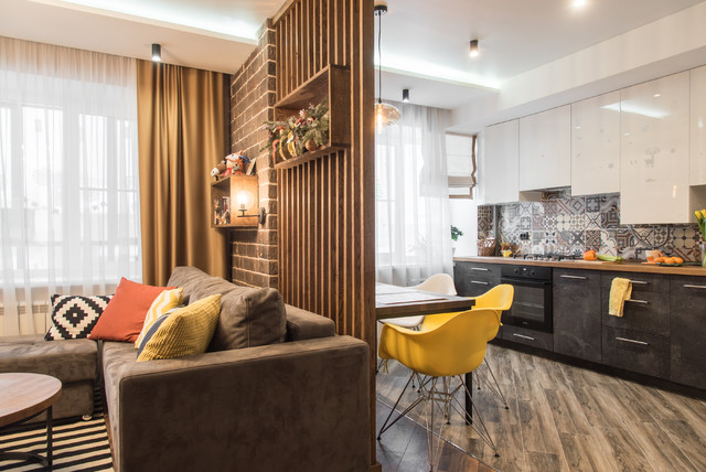 Дизайн интерьера квартиры industrial-kitchen
