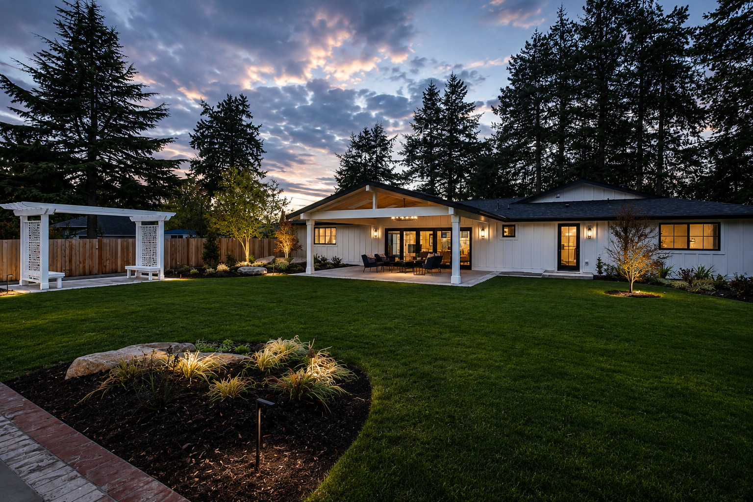 Backyard Retreat at Twilight