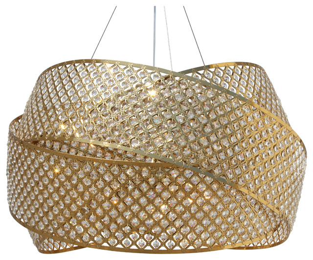Miami Beach 3 Ring Crystal Chandelier Brass Finish Contemporary Miami Beach 3 Ring Crystal Chandelier Brass Finish