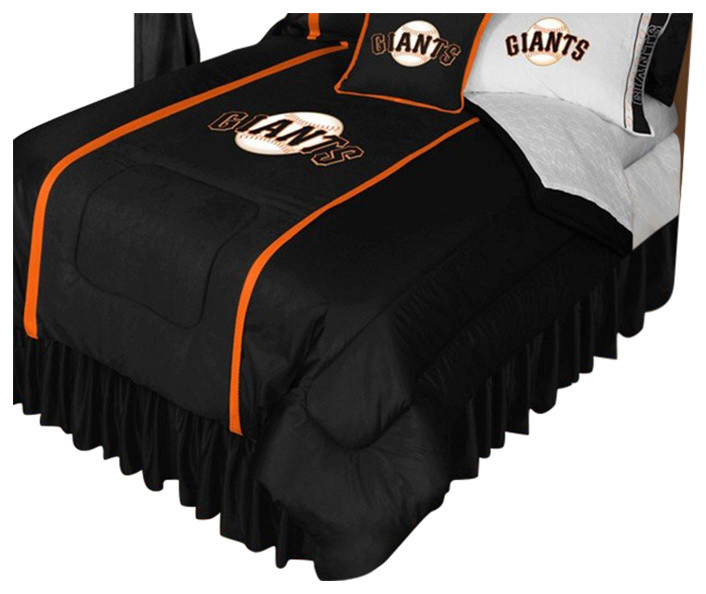 MLB San Francisco Giants Sidelines Comforter and Sheet Set Combo - Queen