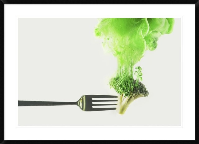 "Disintegrated Broccoli" Framed Digital Print by Dina Belenko, 44x32"