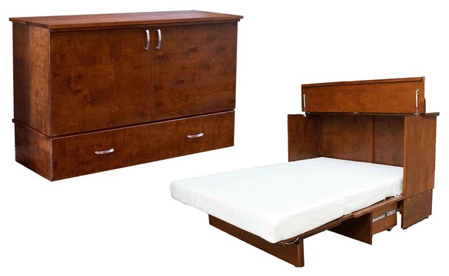 Stanley Twin Cabinet Bed Cherry Oak (Murphy Bed) by CabinetBed ...