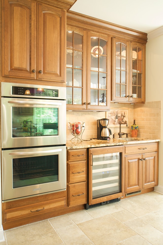 Williamsburg Cherry Kitchen with Black island