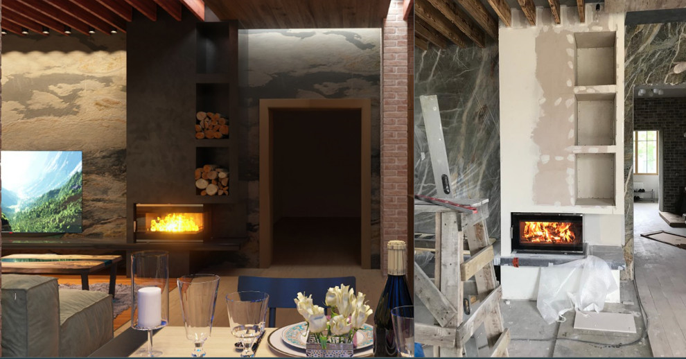 Проект пристройки кухни-гостиной к дому (визуализация и реализация)