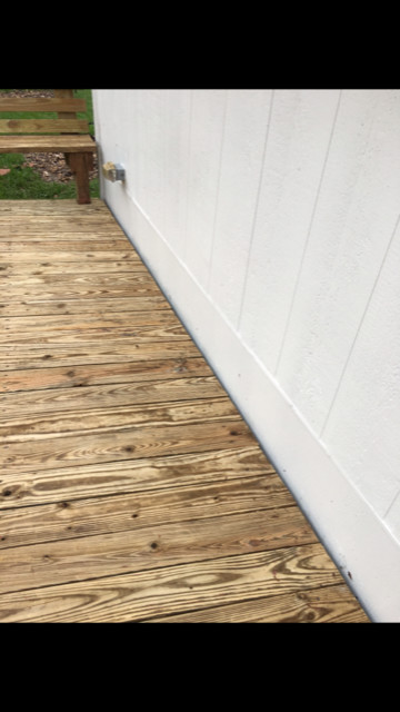 Deck Stain Pressure Washed