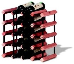 Monterey Wine Racks Modular Hardwood and Steel 20-Bottle Rack Kit