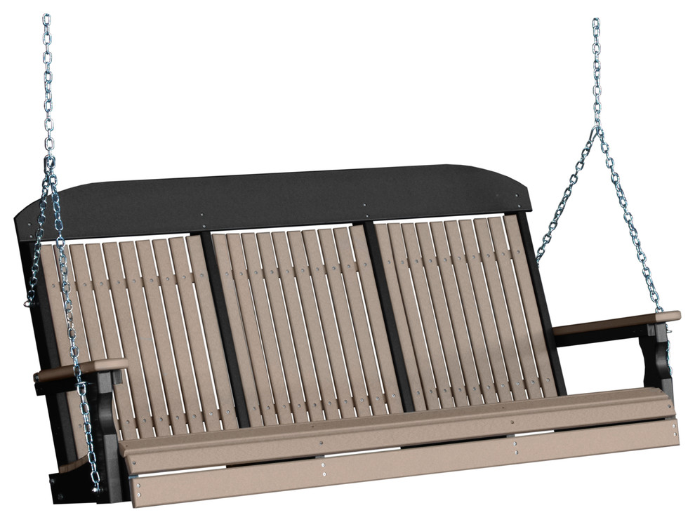 5' High Back Poly Porch Swing Transitional Porch Swings by Furniture Barn USA