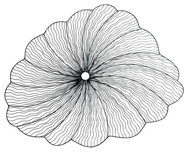 Modern 30 Wire Flower Wall Art Contemporary Metal Sculpture Modern 30 Wire Flower Wall Art