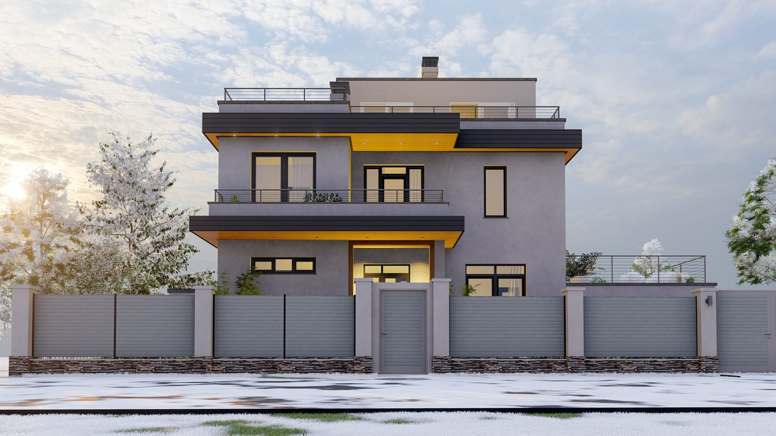 Современный загородный дом