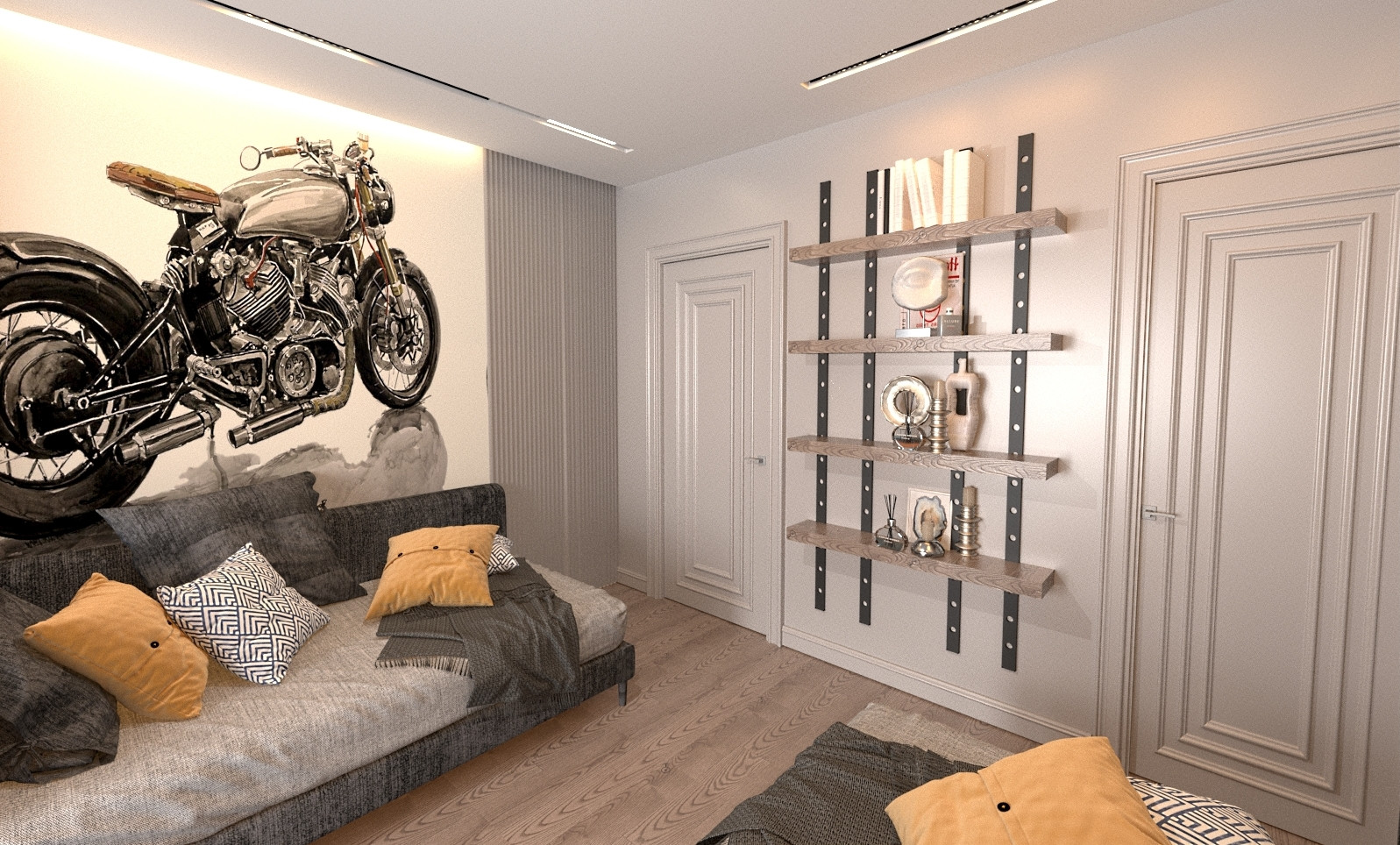 комната юных байкеров