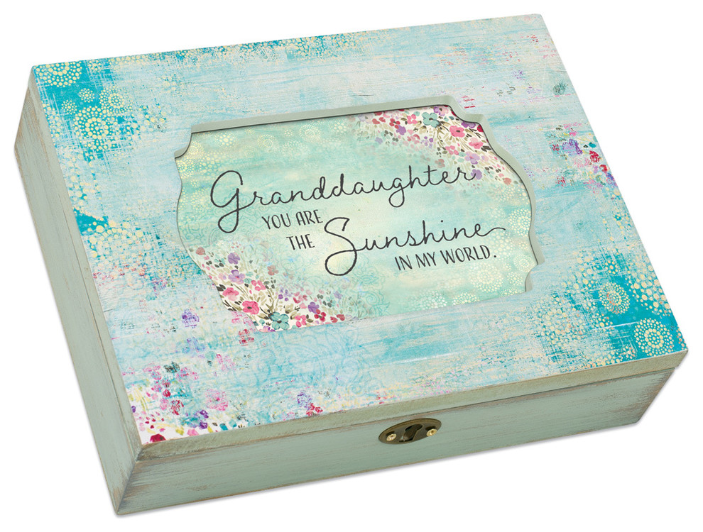 Music Keepsake Box Granddaughter Sunshine My World Farmhouse