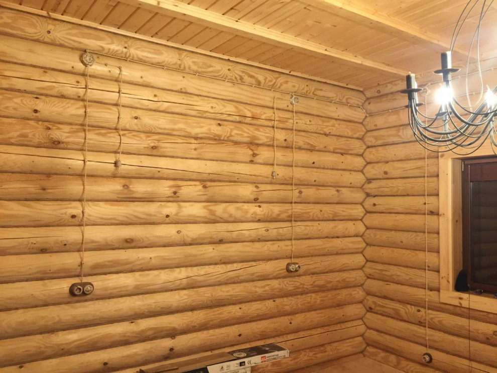 Монтаж электрики в ретро стиле