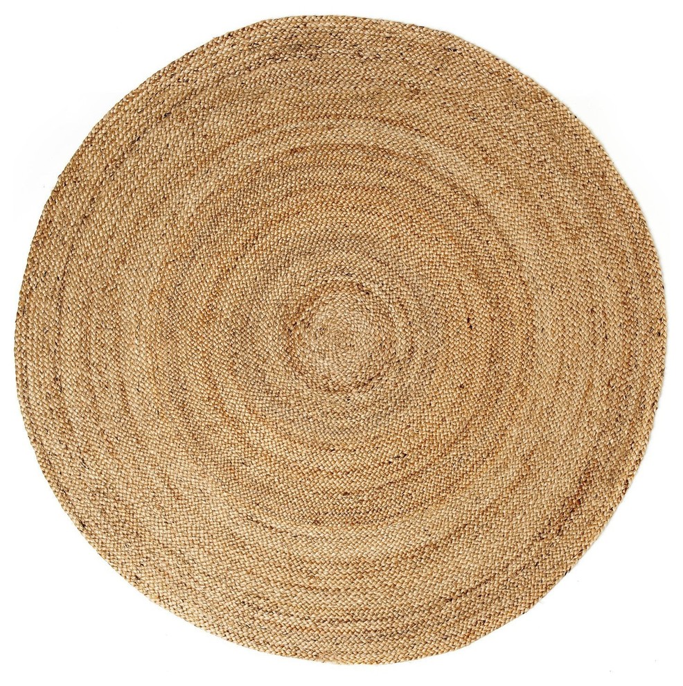 Kerala Natural Jute Area Rug, Natural and Brown - Beach Style - Area Rugs -  by DirectSinks | Houzz