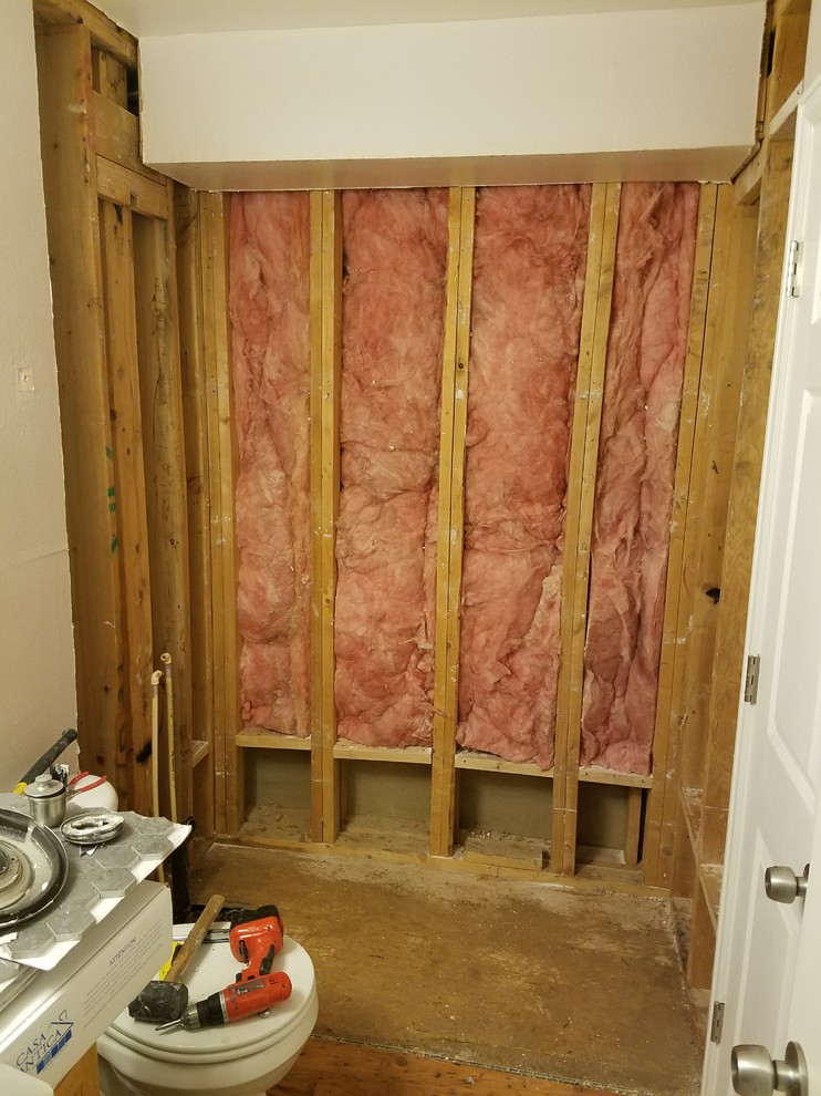 What to do with this funky overhang for my new shower?